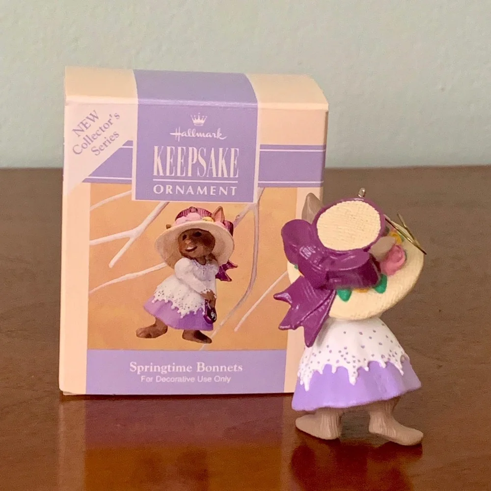 Hallmark Keepsake Spring Easter Ornament Springtime Bonnets 1993 #1 in Series